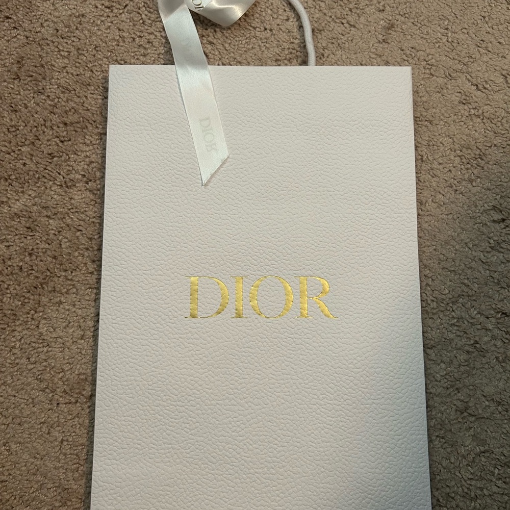Dior White Bag with Gold Accents